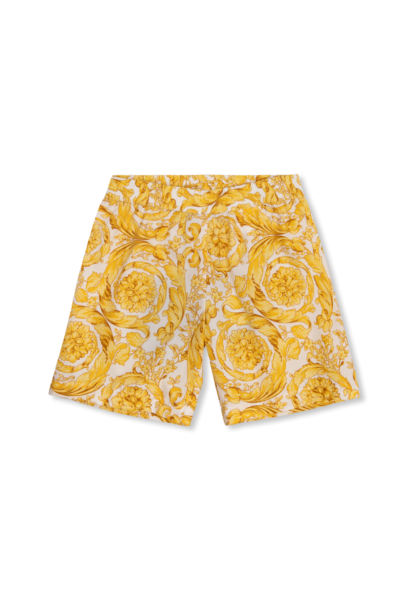 Womens Midi Belt Dress - Yellow Patterned shorts Versace Kids