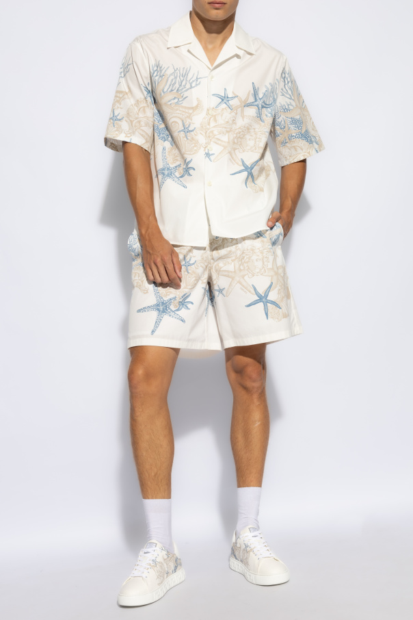 Versace Shorts with the `Barocco Sea` motif