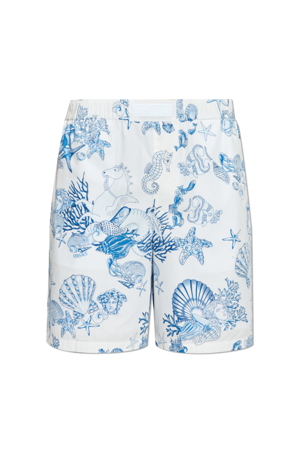 Shorts with `Coral Theatre Allover` print od Versace