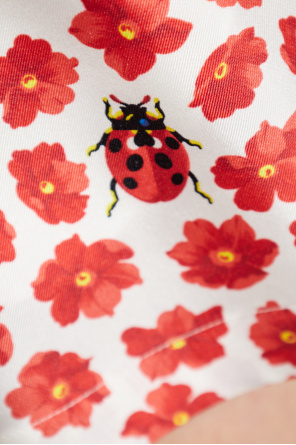 Versace Silk shorts with Strawberry Garden print