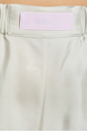 Versace Silk shorts with Medusa Cameo print