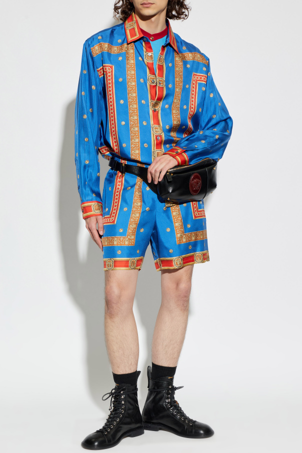 Versace Silk shorts with 'The Ringmaster' print