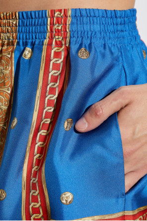 Versace Silk shorts with 'The Ringmaster' print