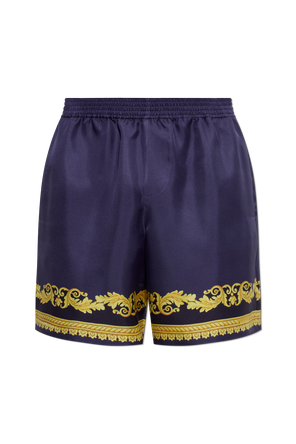 Silk shorts with pattern