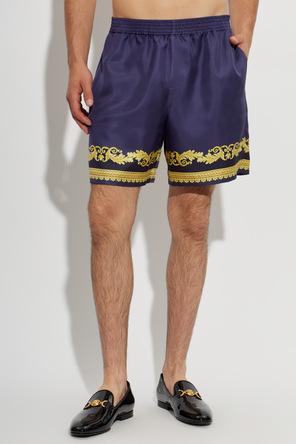 Versace Jedwabne szorty ze wzorem
