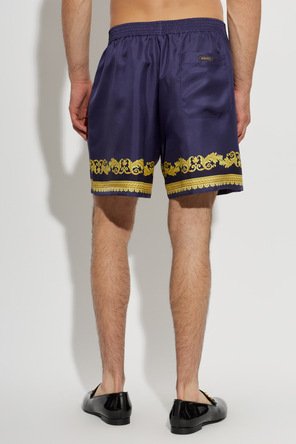 Versace Jedwabne szorty ze wzorem