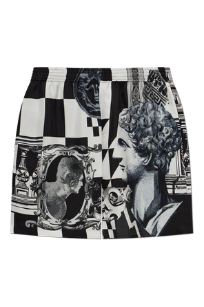 Silk shorts with a pattern