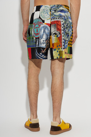 Versace Jedwabne szorty ze wzorem