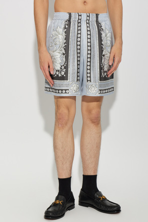 Versace Seidene Shorts mit Print „Neoclassical Barocco“