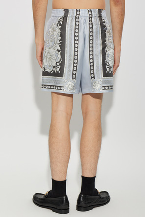 Versace Seidene Shorts mit Print „Neoclassical Barocco“