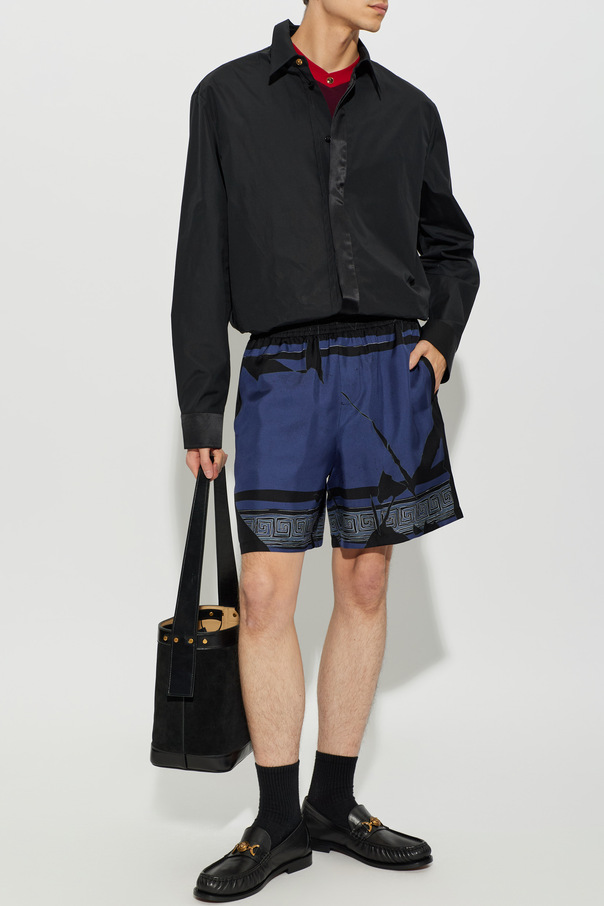Versace Seidene Shorts mit Print „Medusa Club“