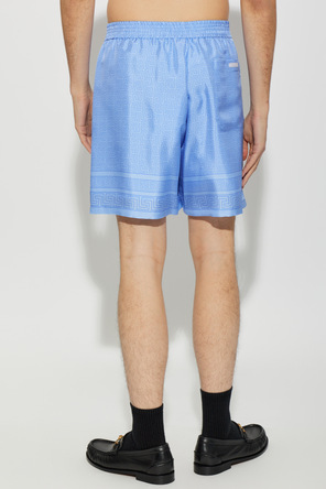 Versace Seidene Shorts mit Print `Greca Dots`