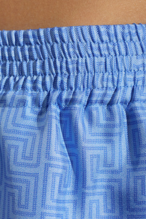 Versace Seidene Shorts mit Print `Greca Dots`