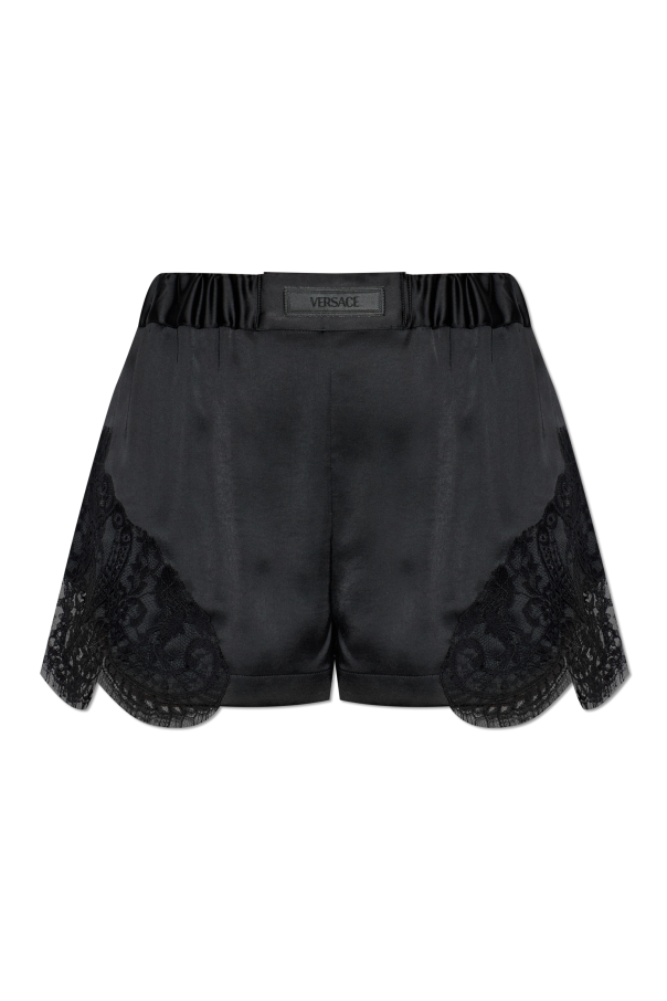 Versace Calções com detalhes em renda
