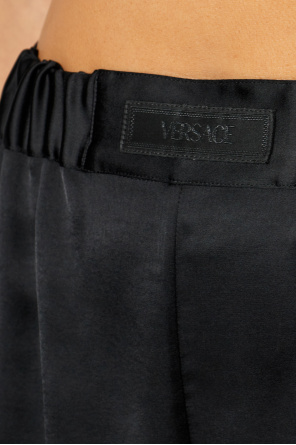 Versace Calções com detalhes em renda