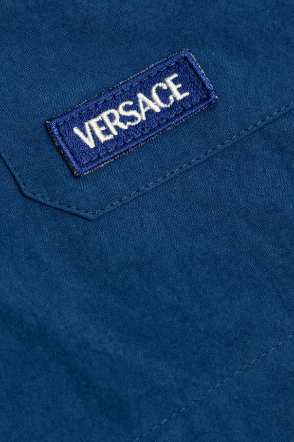 Versace Kids Shorts with logo patch