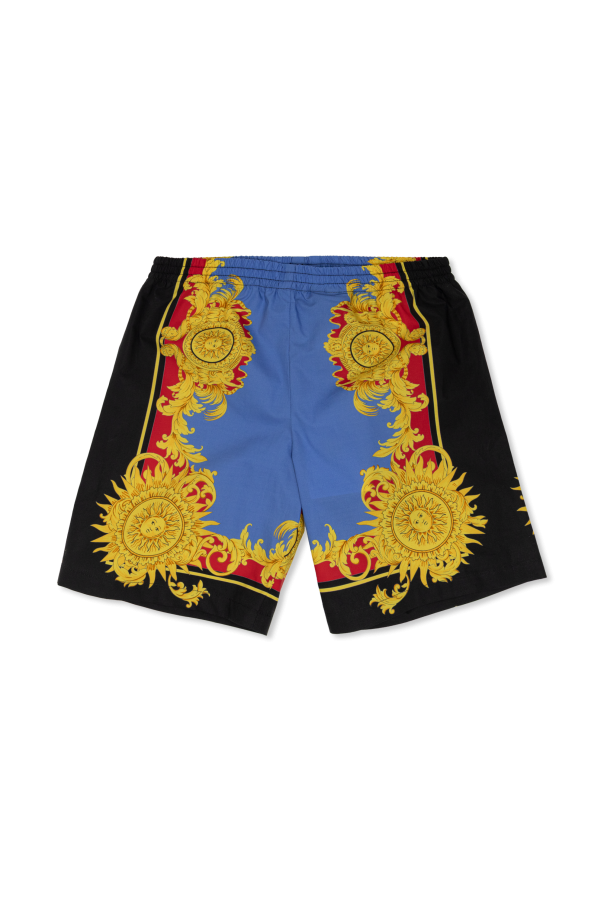 Cotton shorts with print od Versace Kids