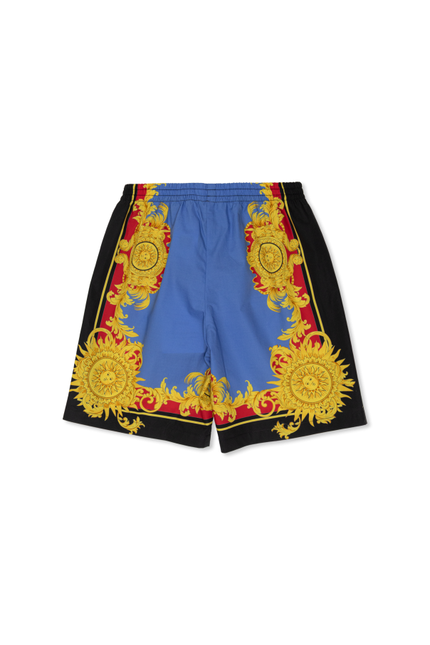 Versace Kids Cotton shorts with print