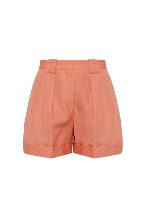 Shorts with pleats