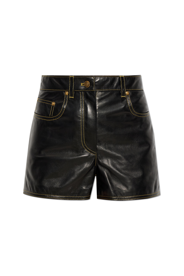 Leather shorts od Versace