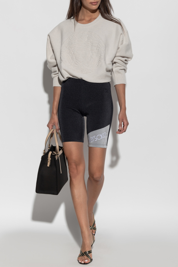 Versace Short leggings with logo