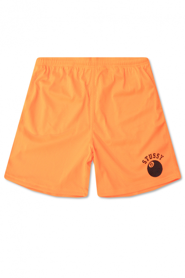Stussy Unique21 cable knit shorts in orange