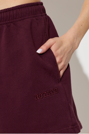ROTATE Sweatshorts mit gesticktem Logo