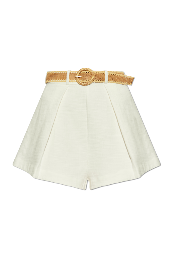 Zimmermann Cotton shorts with belt