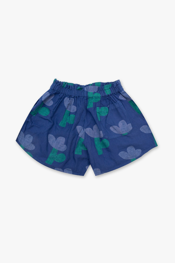 Bobo Choses Gris shorts with floral motif
