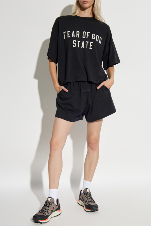 Fear Of God Essentials Shorts mit Logo-Aufnäher