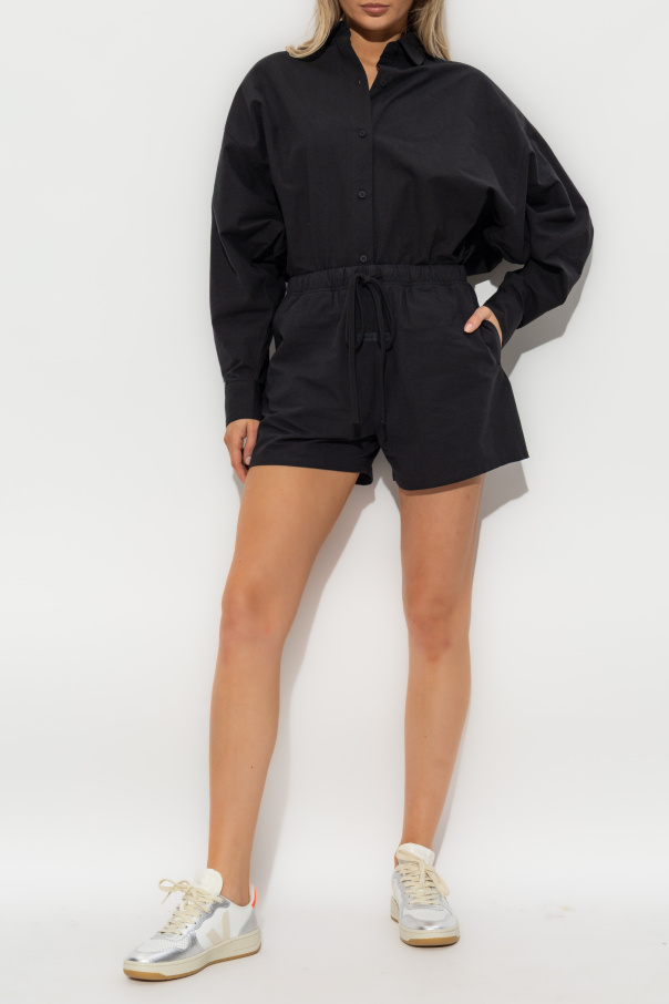 Fear Of God Essentials Cotton shorts with logo patch