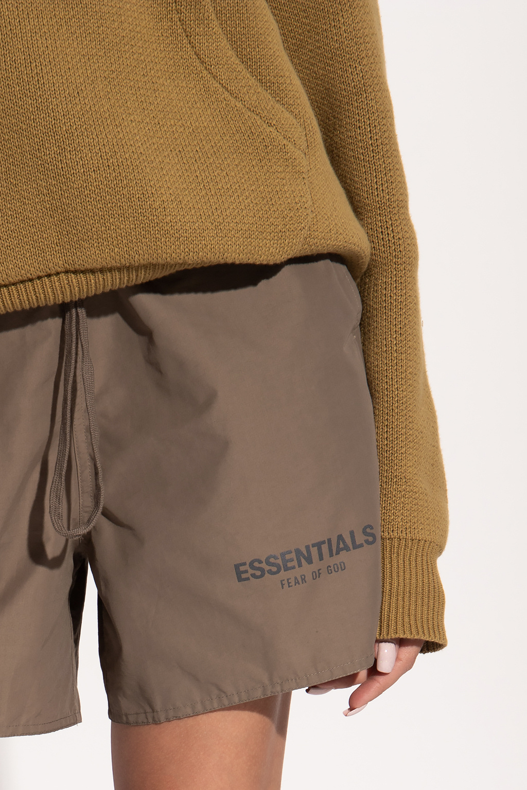 monogram silk track shorts Fear Of God Essentials