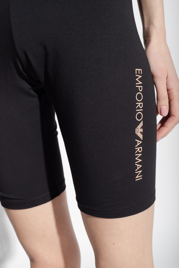 Emporio Armani Krótkie legginsy z logo