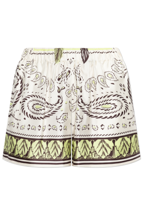 Silk shorts with print