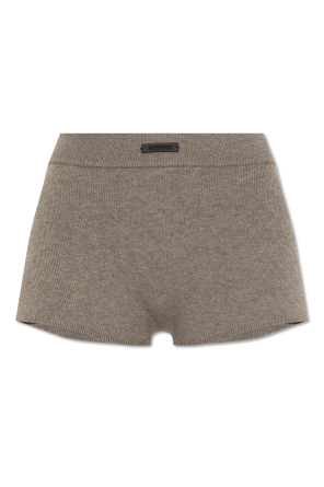 Knitted shorts with logo