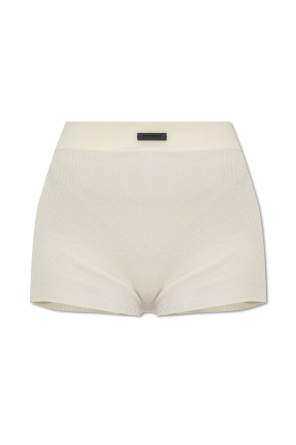 Knit shorts with logo
