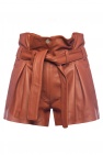 The Attico High-waisted leather shorts