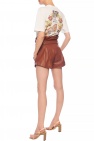 The Attico High-waisted leather shorts