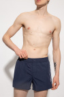 Emporio armani leather-trimmed Swimming shorts