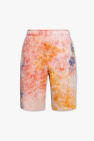 Floral Shorts Skirt High Waist Zipper Detail