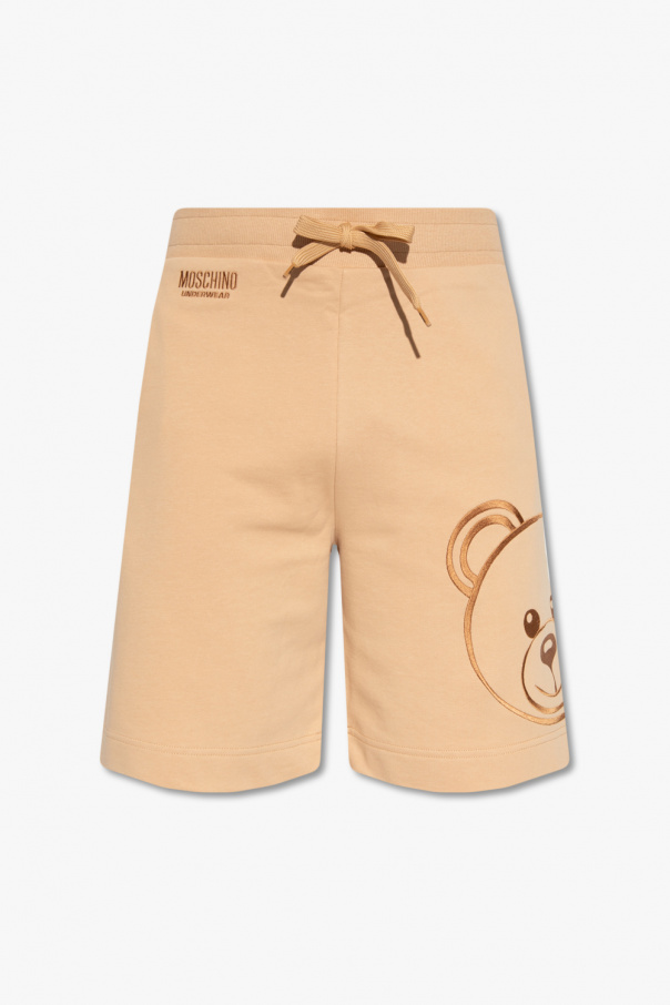 Moschino shorts khaki with logo