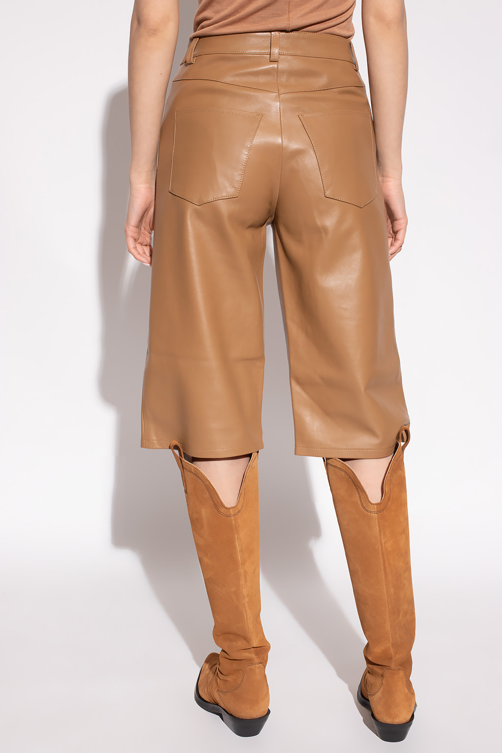 Wandler ‘Poppy’ leather shorts