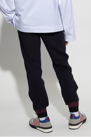 Dries Van Noten embroidered logo high-waisted leggings Black