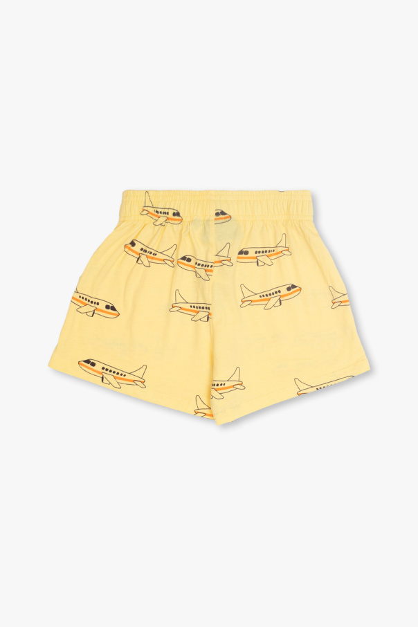 Mini Rodini Shorts cast with motif of airplanes