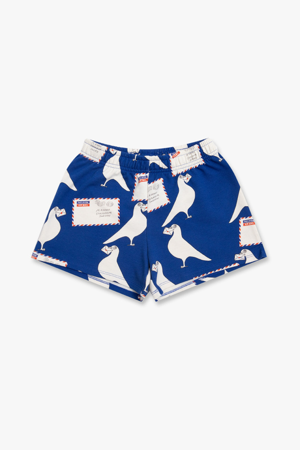 Mini Rodini Longline shorts with animal motif
