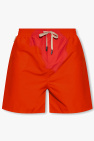 Classic chino shorts in soft twill and leather label on waistband Seasonal summer colours