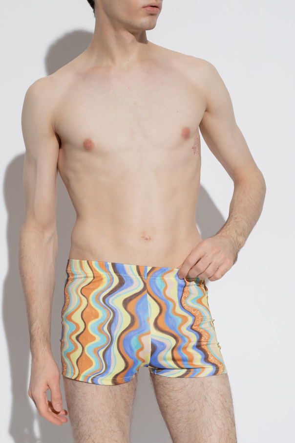 Jacquemus Swimming McQueen shorts with wavy pattern