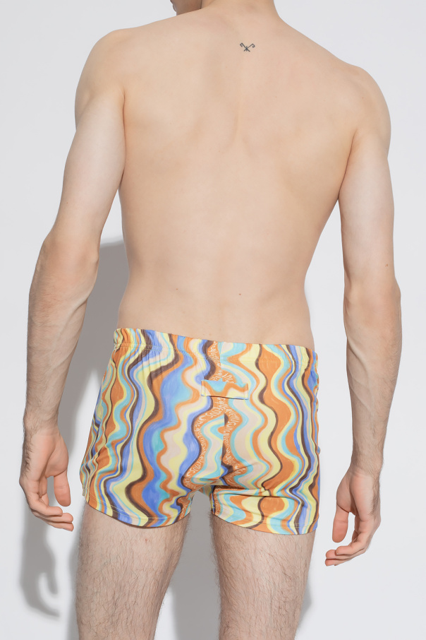 Jacquemus Swimming shorts wide with wavy pattern