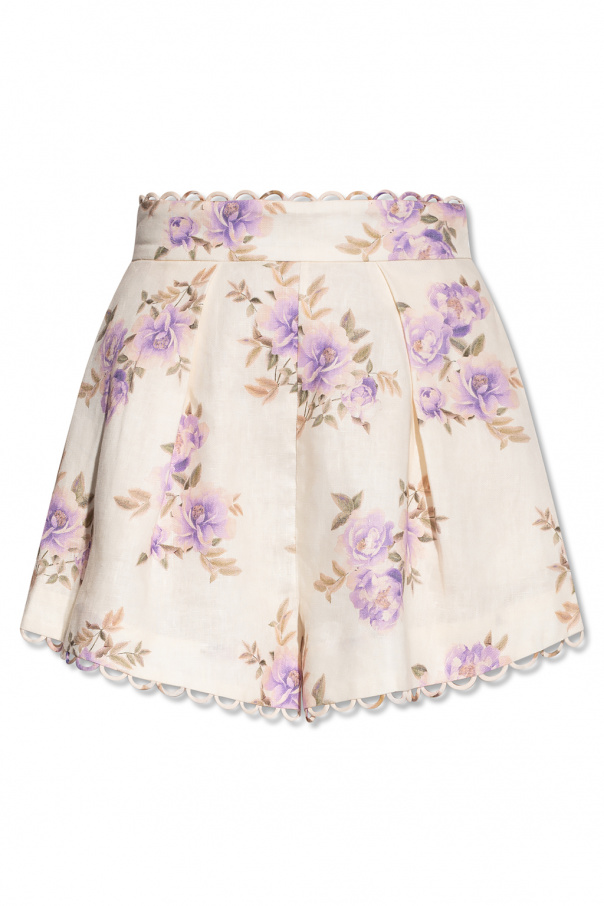 Zimmermann skinny shorts with floral motif