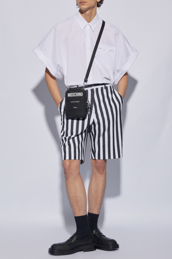 Moschino Striped knitted shorts